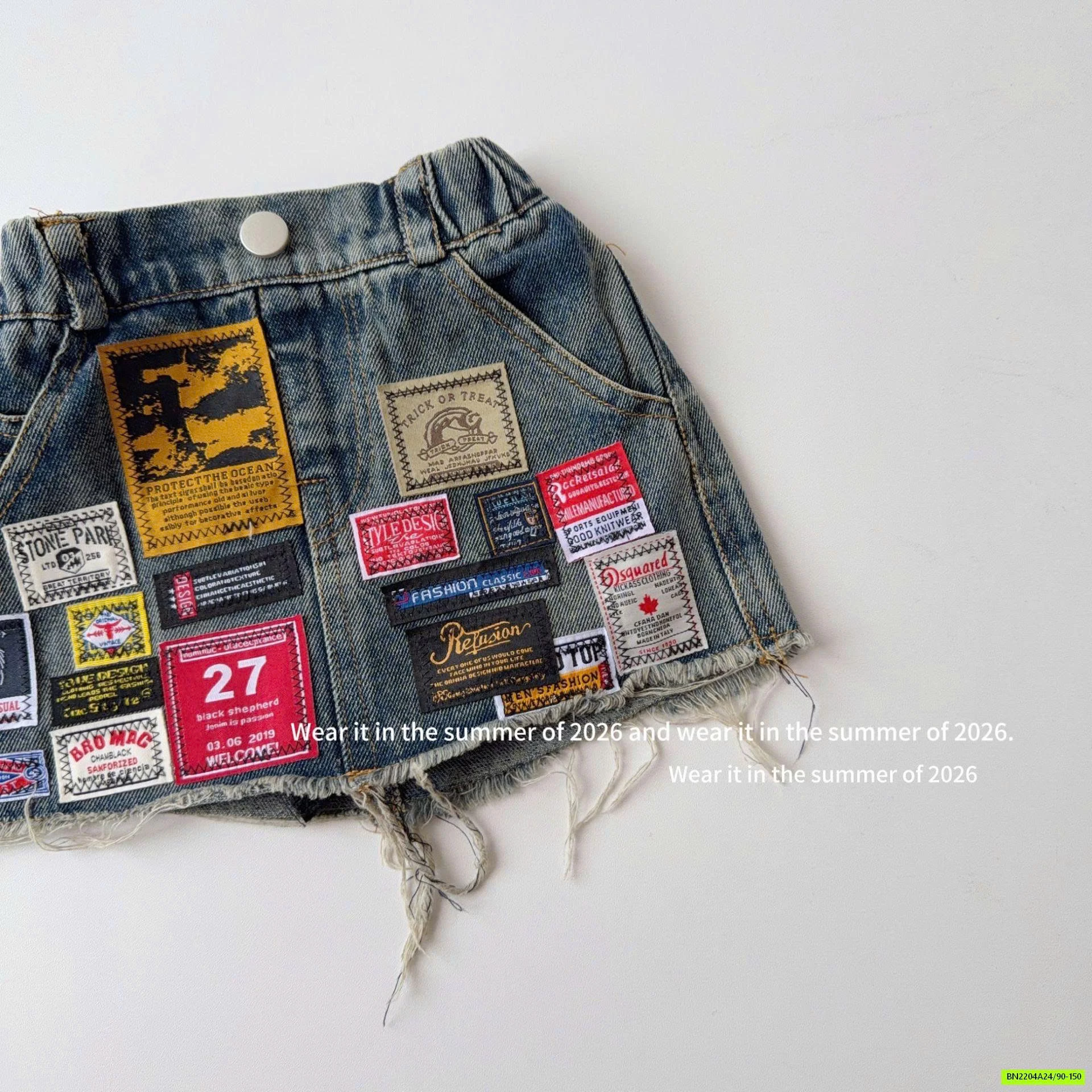 CHÂN VÁY JEANS HOẠT TIẾT BÁO T&QKIDS