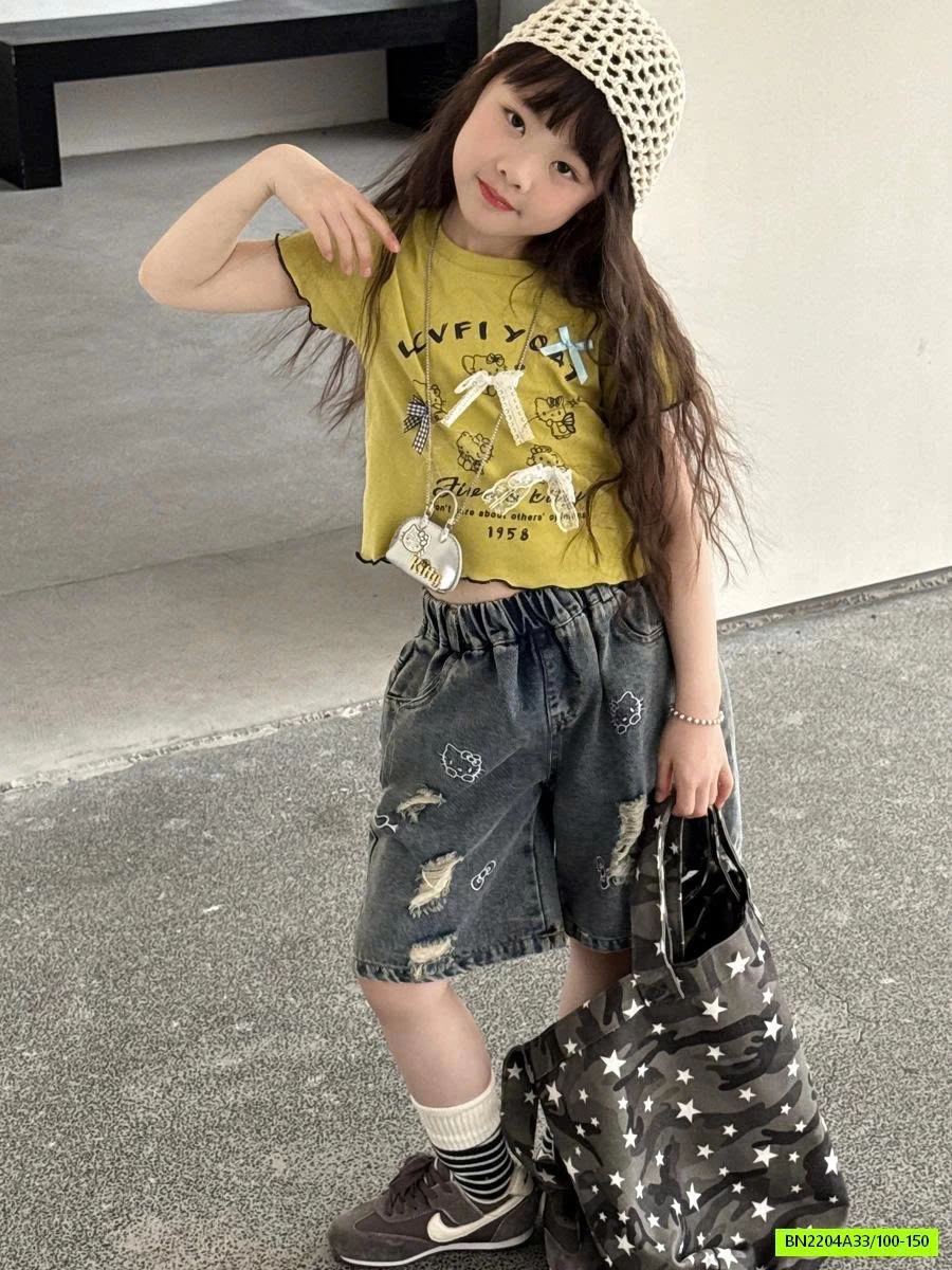 CROPTOP IN HÌNH GẮN NƠ YUKIDS