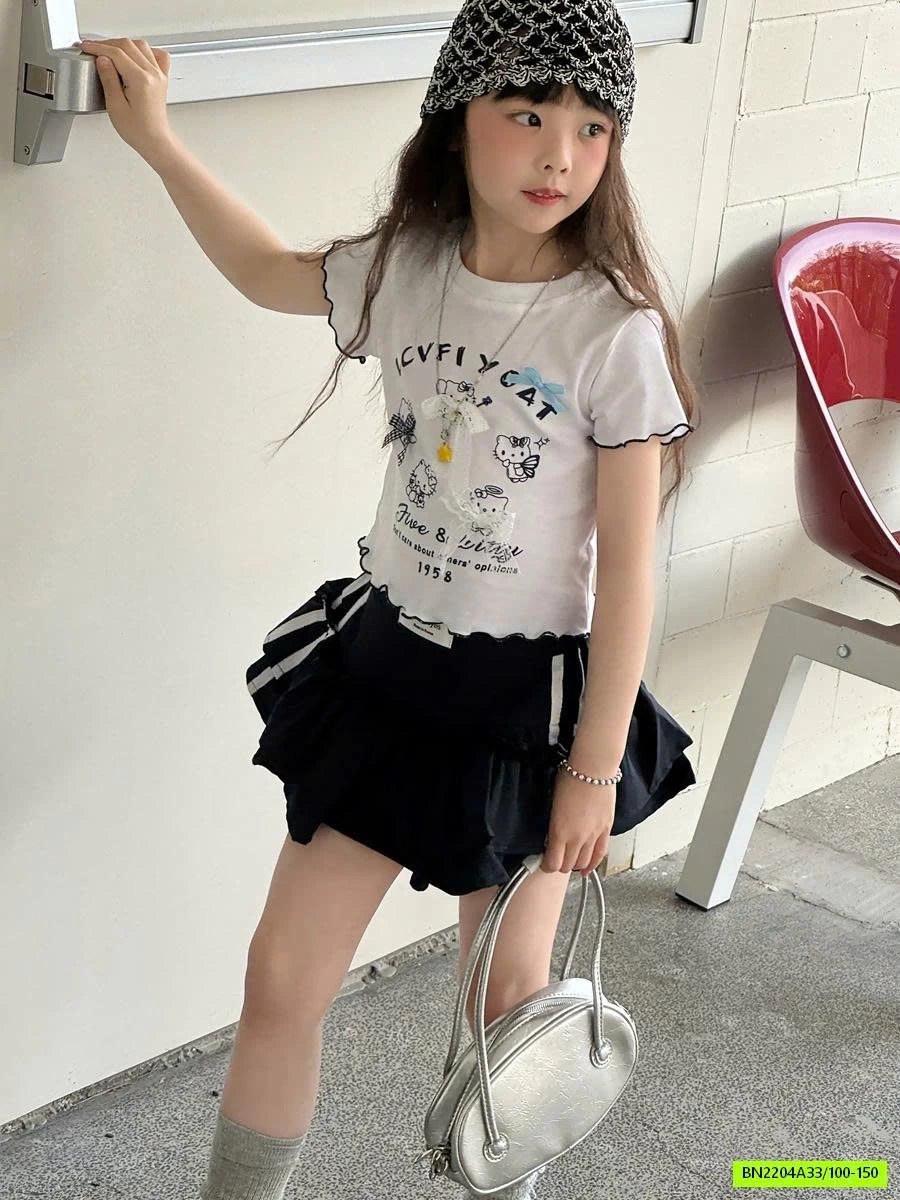 CROPTOP IN HÌNH GẮN NƠ YUKIDS