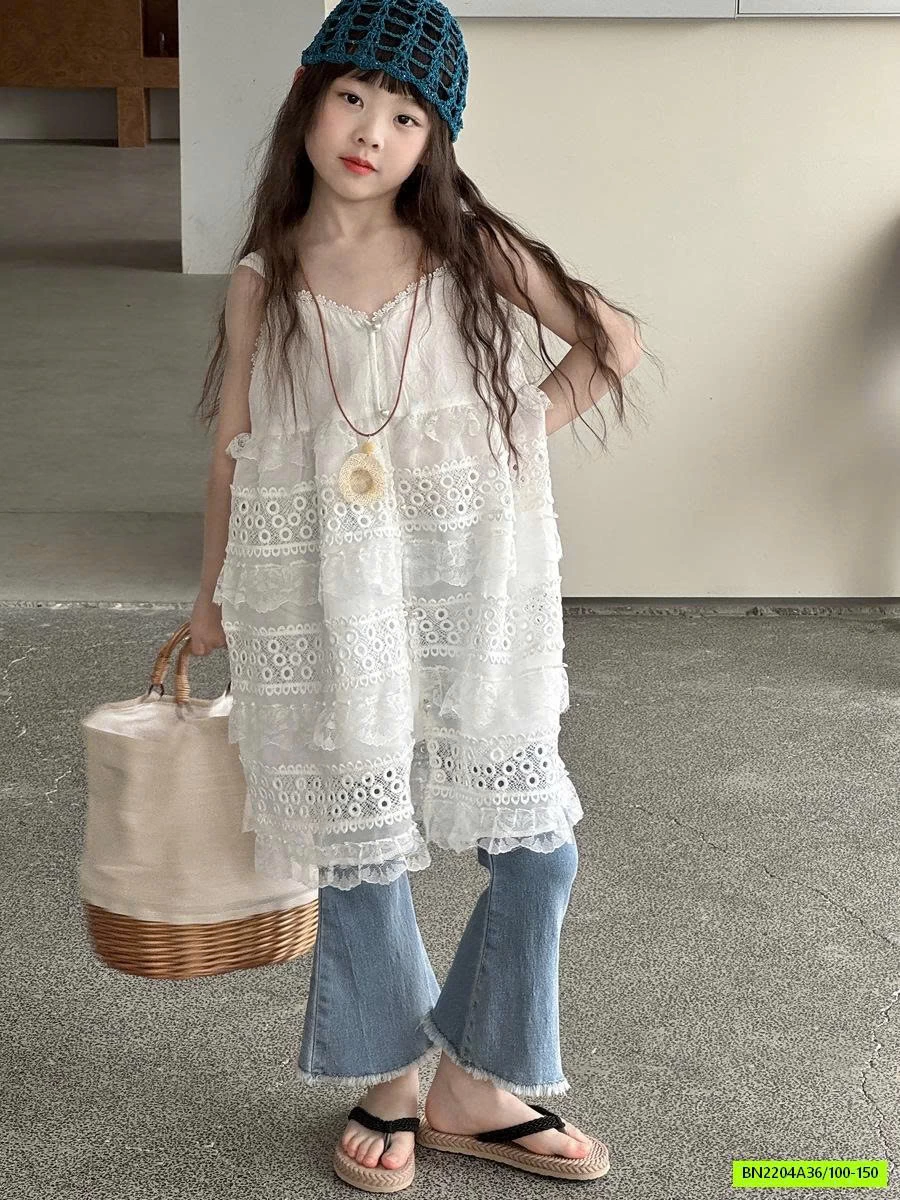 ĐẦM REN 2 DÂY YUKIDS