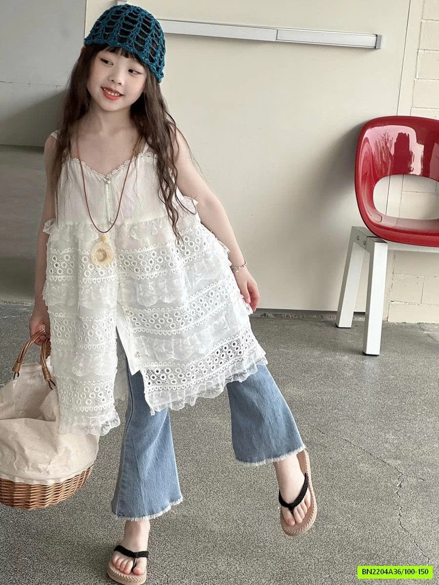 ĐẦM REN 2 DÂY YUKIDS