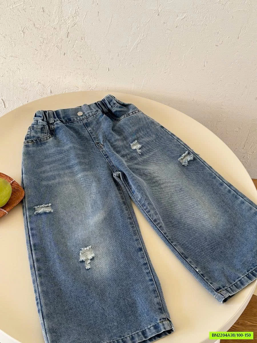 JEANS SUÔNG RÁCH GỐI YUKIDS