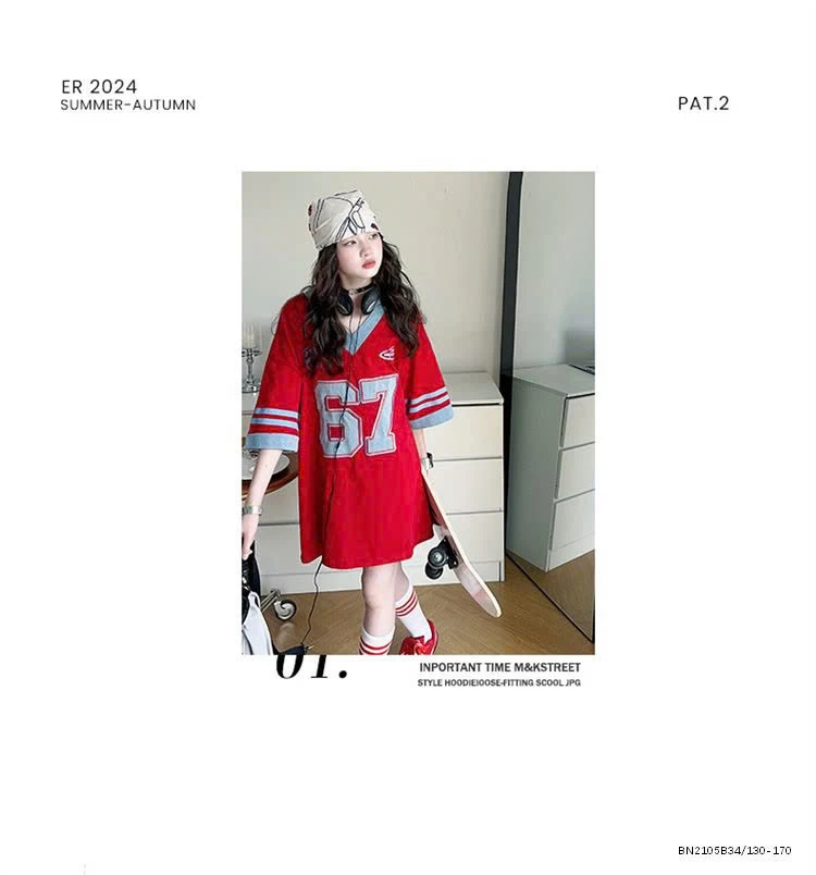 ÁO THUN SỐ 67 PHỐI DENIM