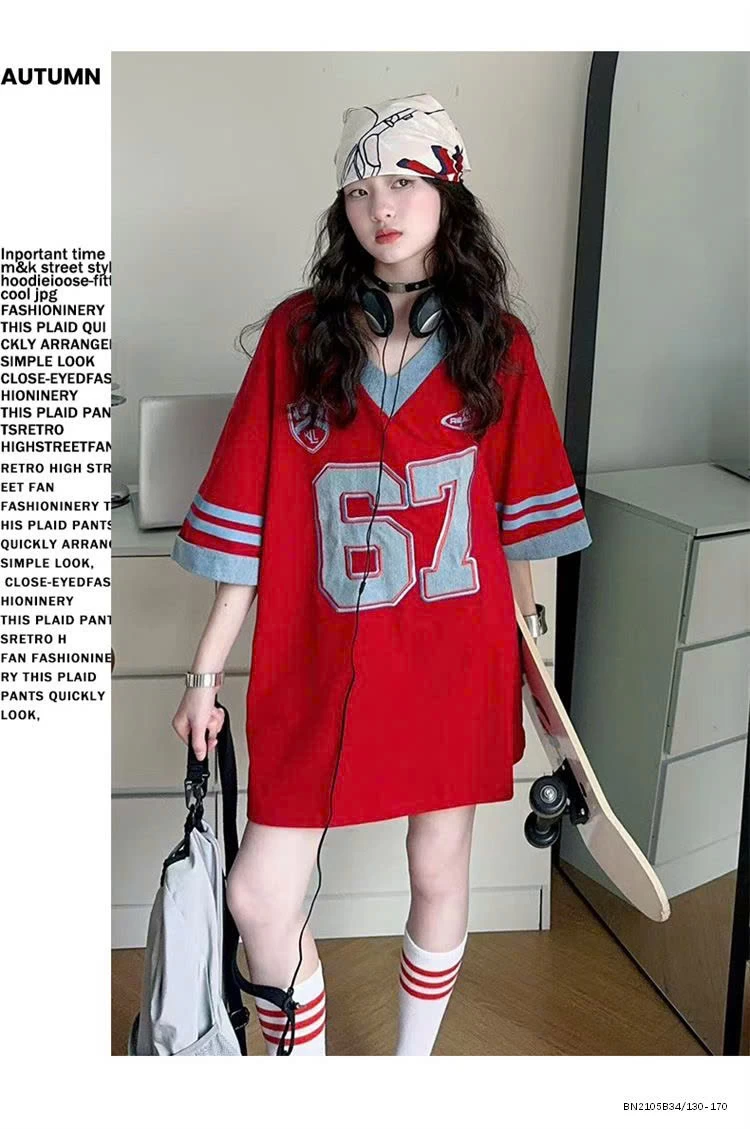 ÁO THUN SỐ 67 PHỐI DENIM