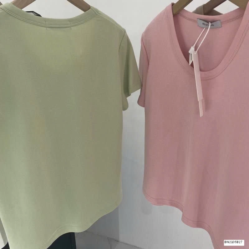 ÁO THUN CỘC TAY CỔ TRÒN NỮ