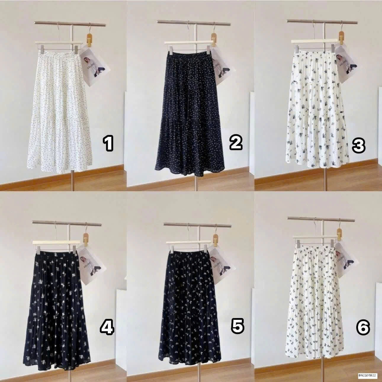 CHÂN VÁY HOA NHÍ DÁNG DÀI NỮ