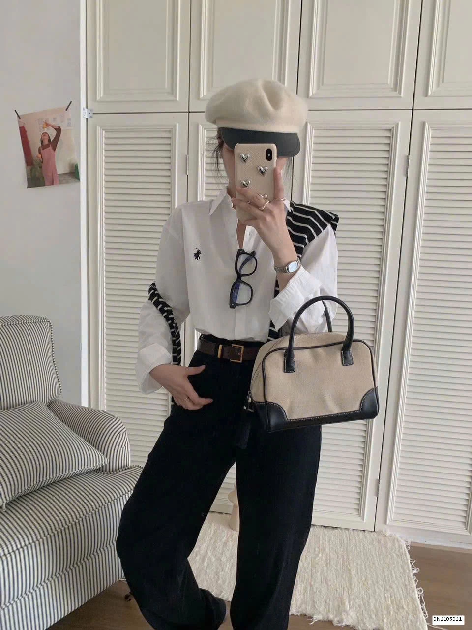 ÁO SƠ MI THÊU NGỰA NỮ