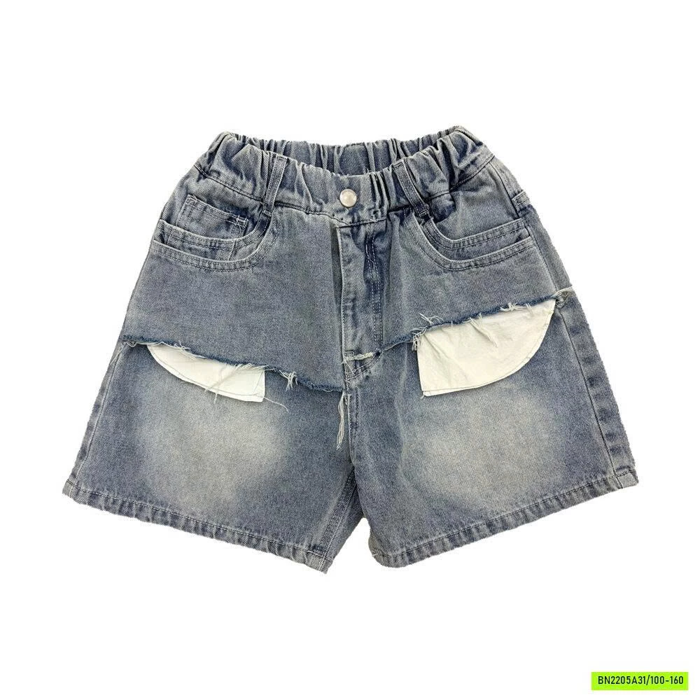 SHORT JEANS TÚI NGƯỢC RÁCH AFTE
