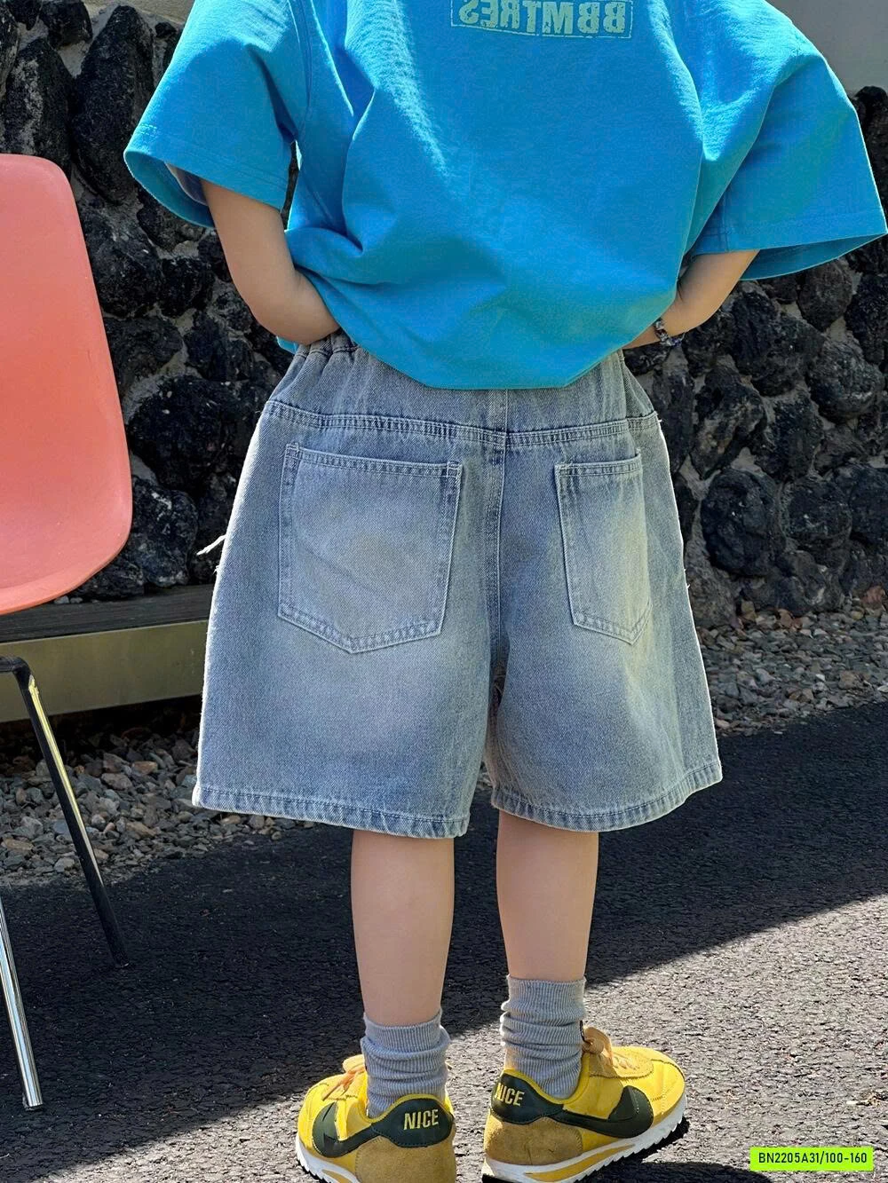 SHORT JEANS TÚI NGƯỢC RÁCH AFTE