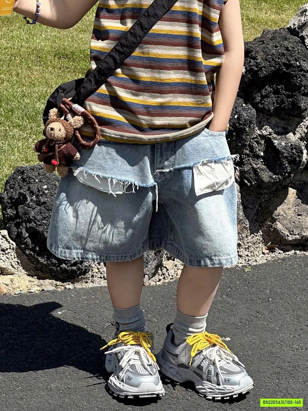 SHORT JEANS TÚI NGƯỢC RÁCH AFTE