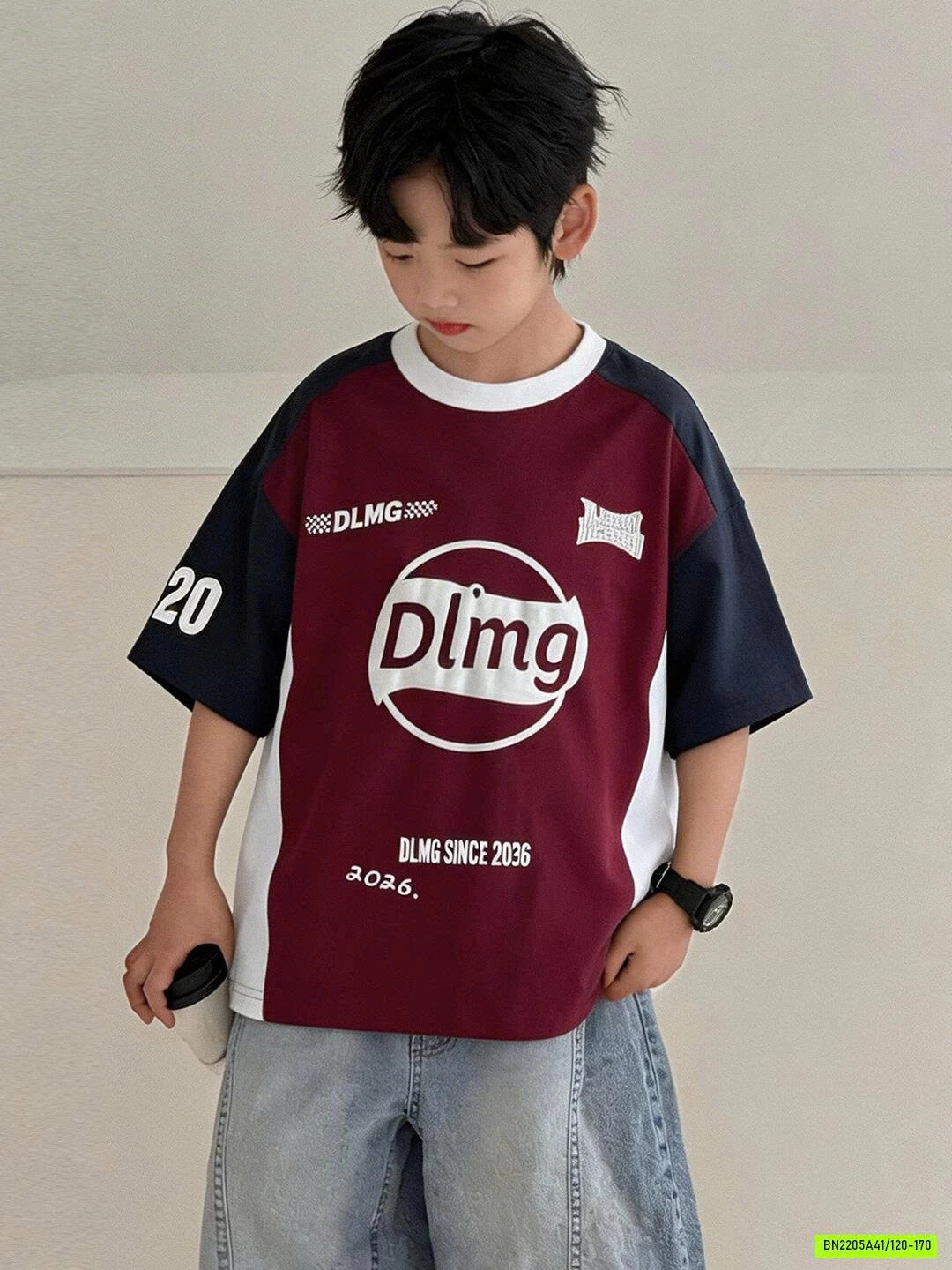 ÁO THUN ĐỎ PHỐI MÀU CHỮ NỔI SZ ĐẠI
