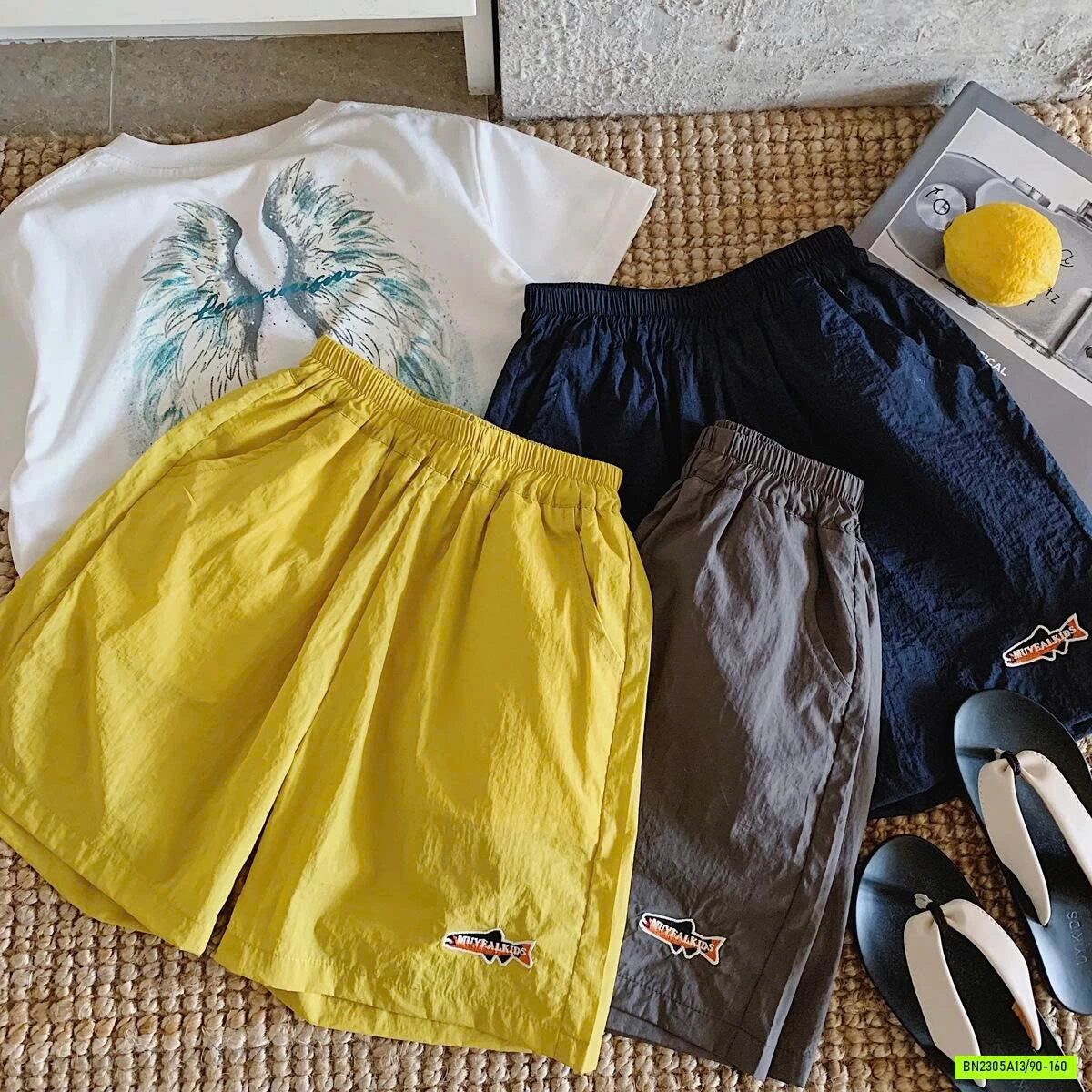 SHORT GIÓ TENCEL THÊU LOGO MUYE