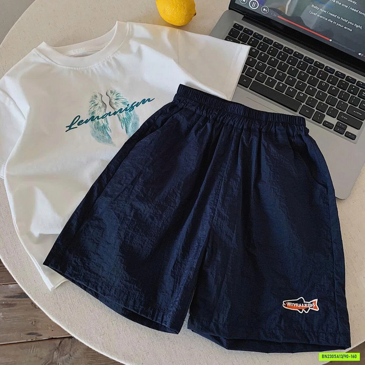 SHORT GIÓ TENCEL THÊU LOGO MUYE