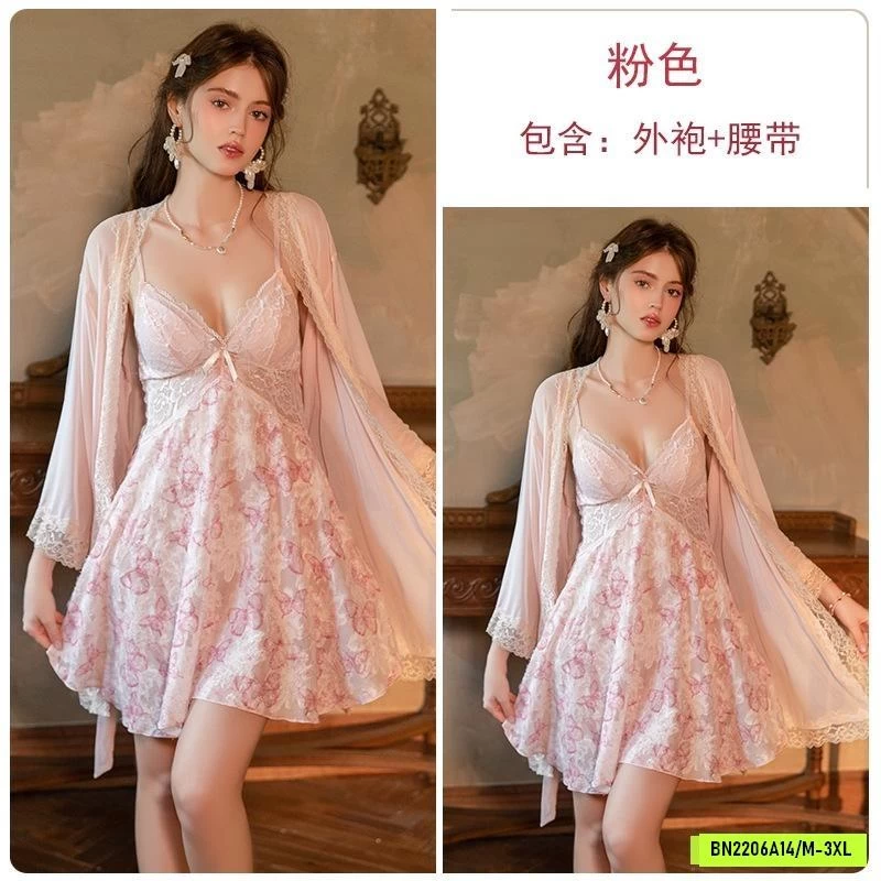 VÁY NGỦ LỤA HOA 2S