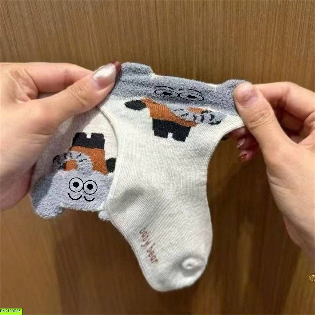 SET 5 ĐÔI TẤT COTTON ĐỘNG VẬT