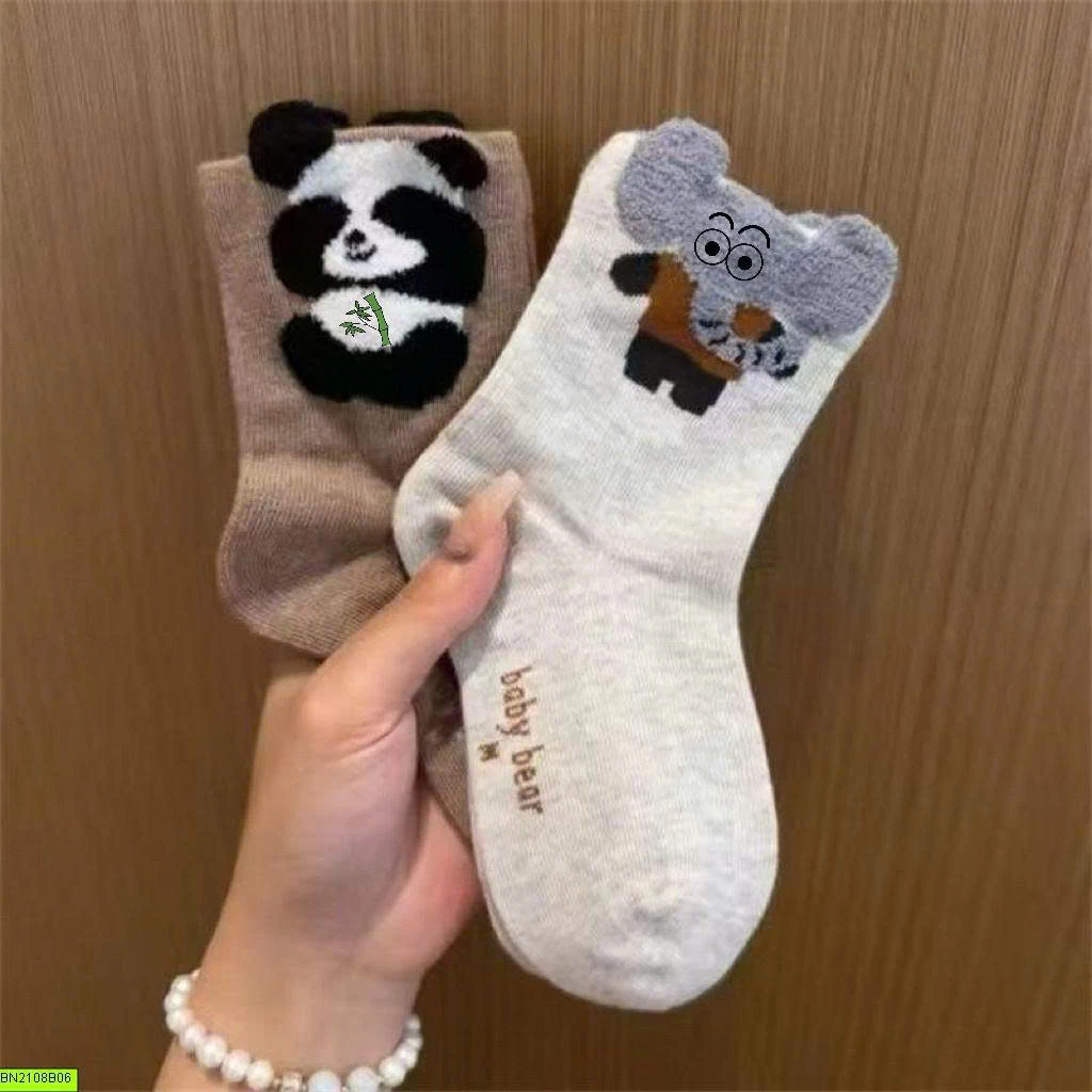 SET 5 ĐÔI TẤT COTTON ĐỘNG VẬT