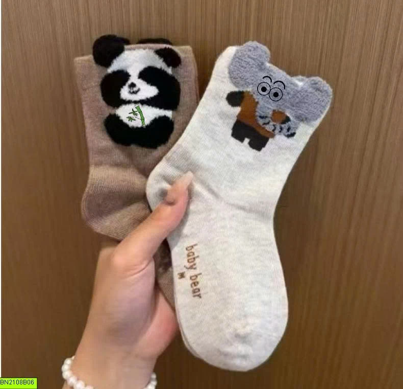 SET 5 ĐÔI TẤT COTTON ĐỘNG VẬT