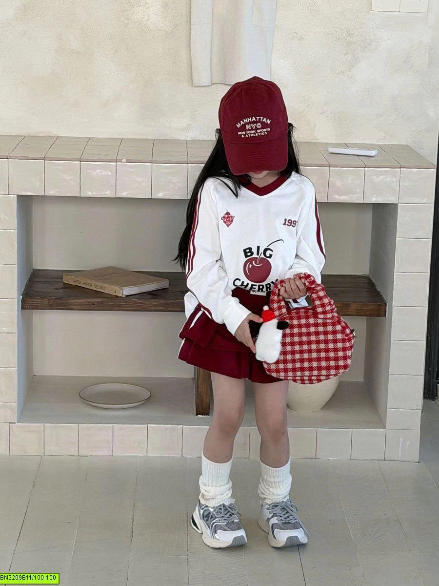 SET ÁO CHERRY CHÂN VÁY YUKID