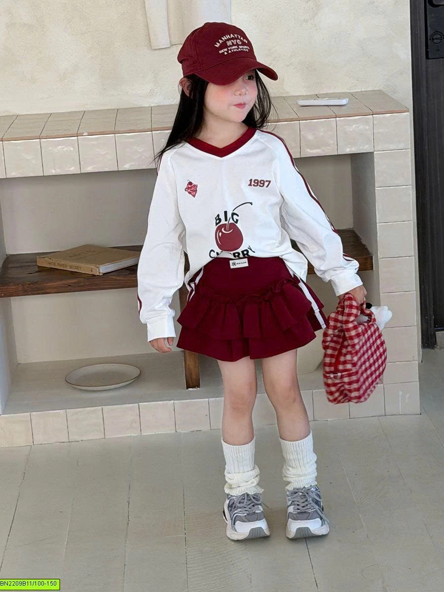 SET ÁO CHERRY CHÂN VÁY YUKID