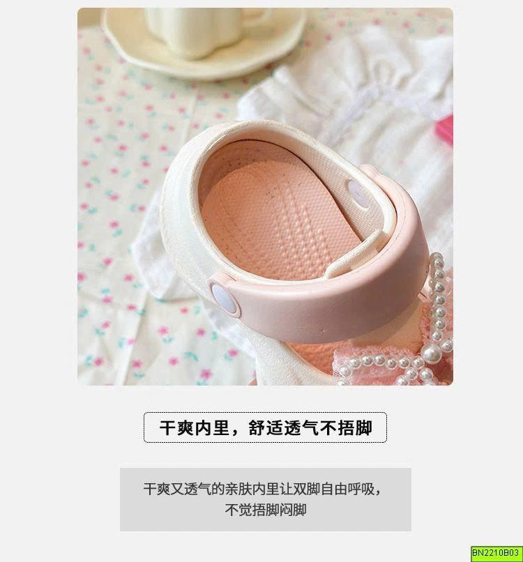 DÉP CROCS NƠ REN ĐÍNH NGỌC CHO BÉ