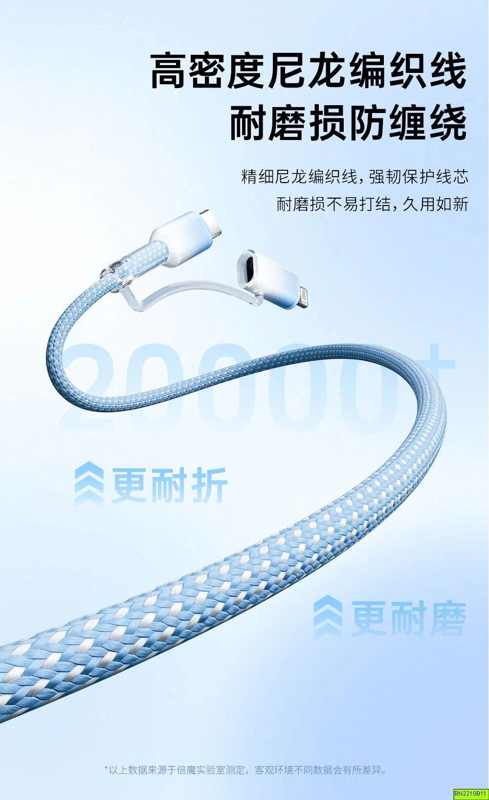 CÁP SẠC NHANH 2IN1 65W CHÂN TYPE C/LIGHTLING