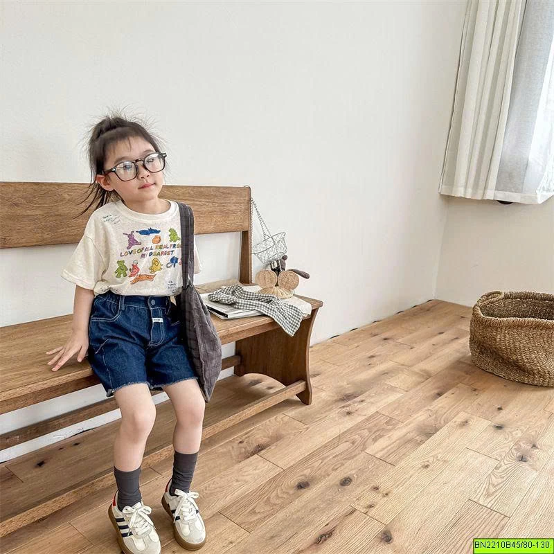 ( ADBABY ) QUẦN SHORT JEAN TUA GẤU MÁC TÚI