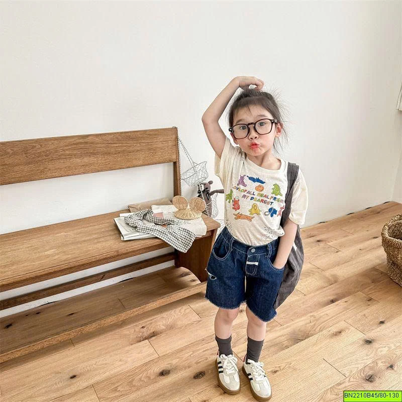 ( ADBABY ) QUẦN SHORT JEAN TUA GẤU MÁC TÚI