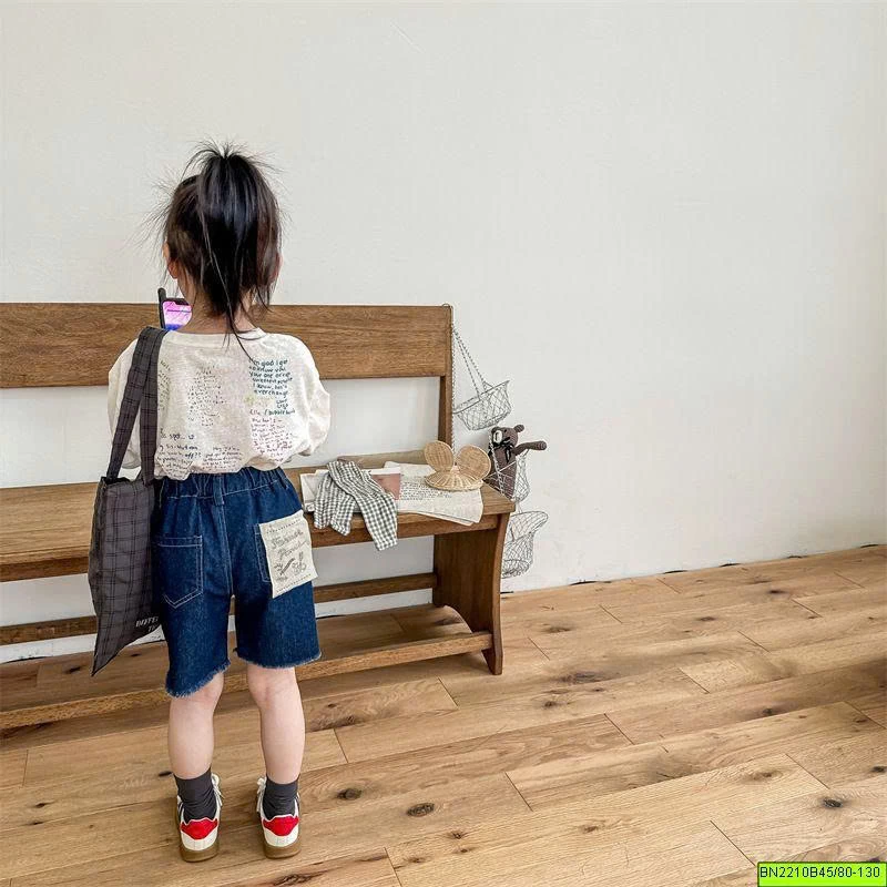 ( ADBABY ) QUẦN SHORT JEAN TUA GẤU MÁC TÚI