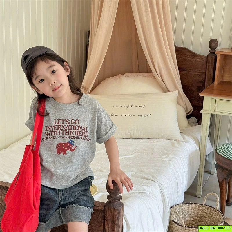 ( ADBABY ) ÁO THUN TRẮNG CON VOI