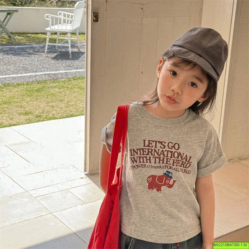 ( ADBABY ) ÁO THUN TRẮNG CON VOI