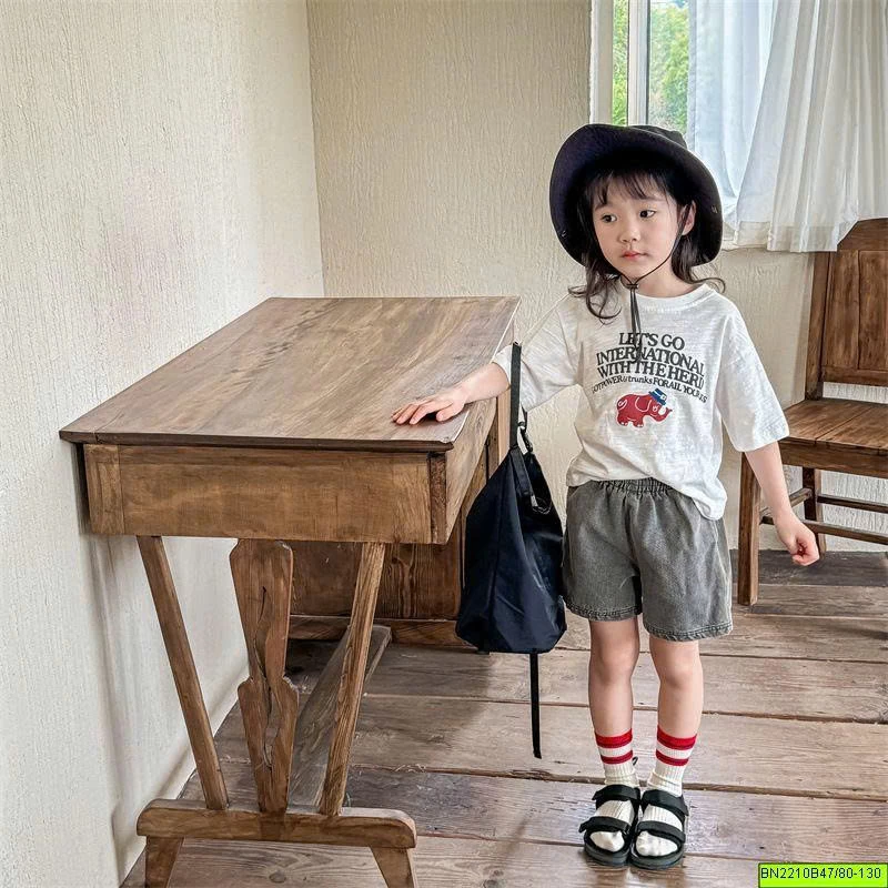 ( ADBABY ) ÁO THUN TRẮNG CON VOI