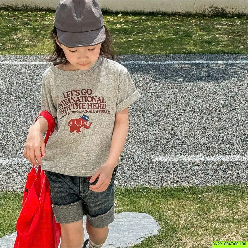( ADBABY ) ÁO THUN TRẮNG CON VOI