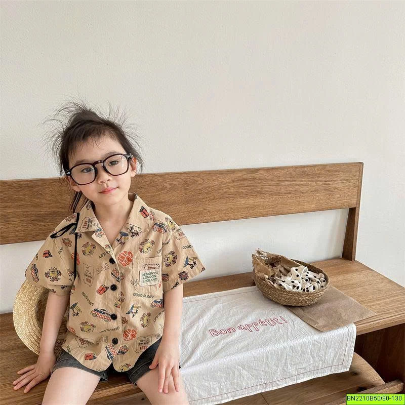 ( ADBABY ) ÁO SƠ MI IN HÌNH