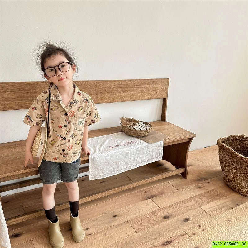 ( ADBABY ) ÁO SƠ MI IN HÌNH