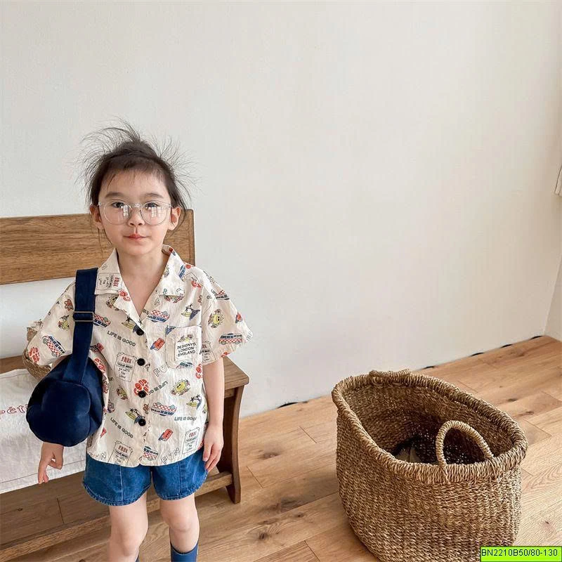 ( ADBABY ) ÁO SƠ MI IN HÌNH