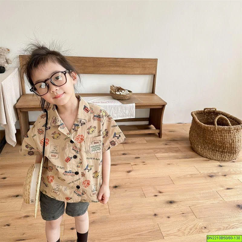 ( ADBABY ) ÁO SƠ MI IN HÌNH