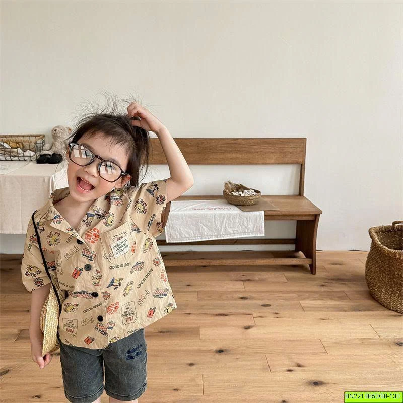( ADBABY ) ÁO SƠ MI IN HÌNH
