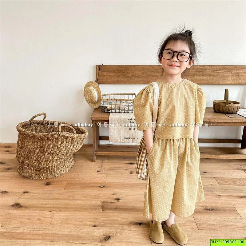 ( ADBABY ) BỘ HOA NHÍ TAY BỒNG MÙA HÈ