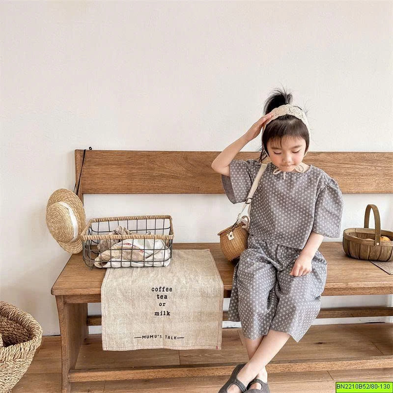 ( ADBABY ) BỘ HOA NHÍ TAY BỒNG MÙA HÈ