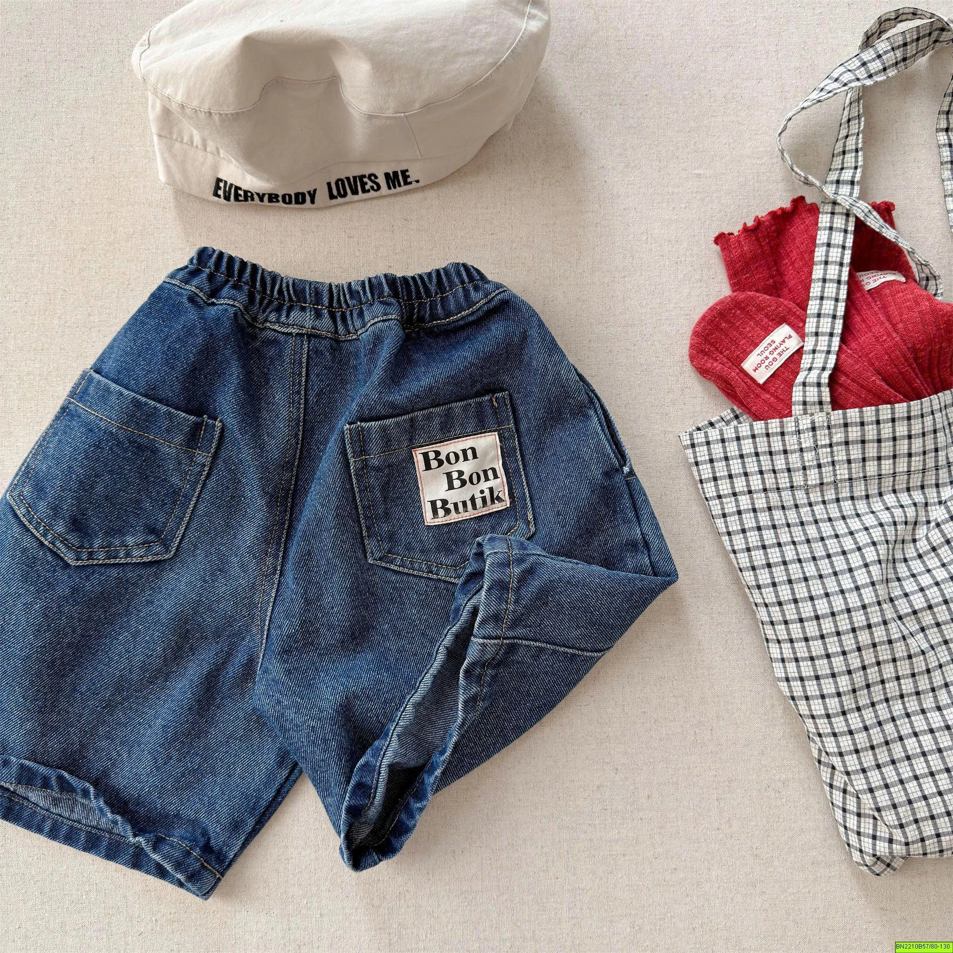 ( ADBABY ) QUẦN JEAN LỬNG MÁC CHỮ BONBON