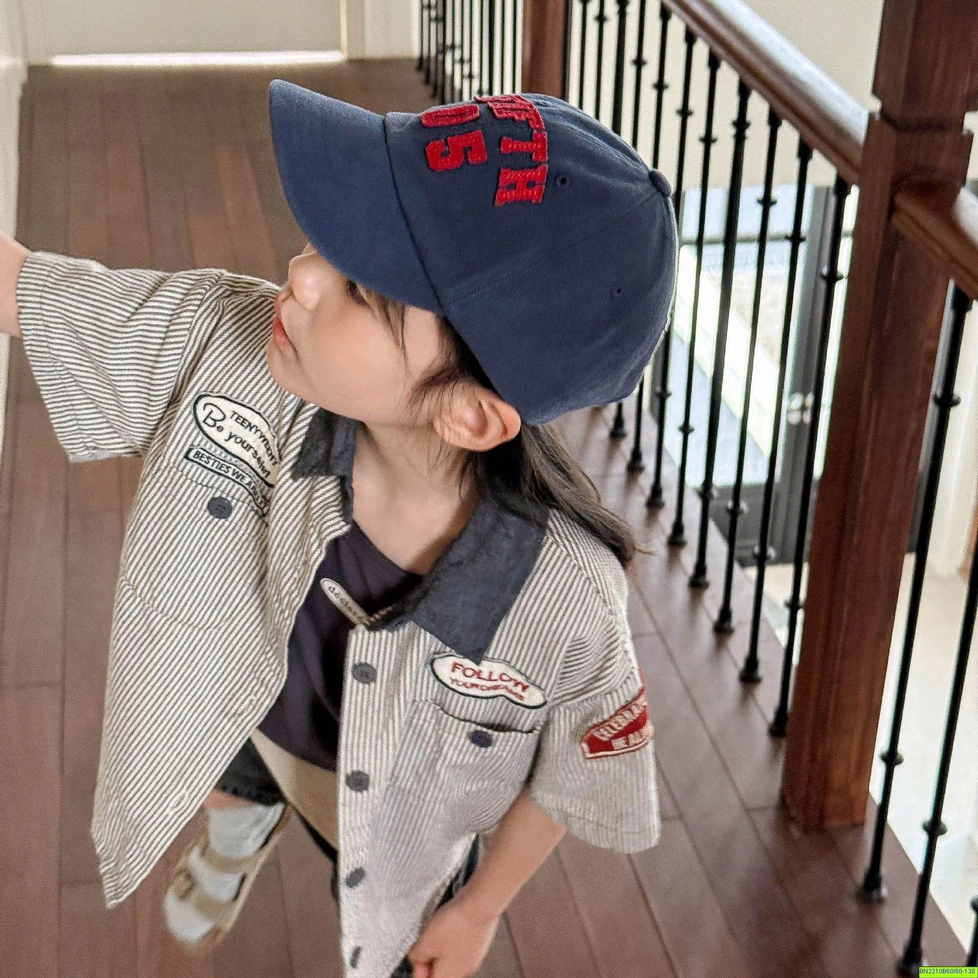 ( ADBABY ) ÁO  SƠ MI PHỐI CỔ MẠC NGỰC