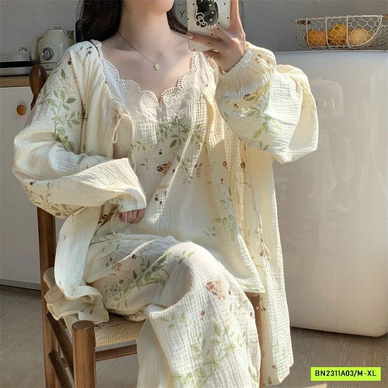 BỘ NGỦ XÔ ĐŨI HOA 3 CHI TIẾT