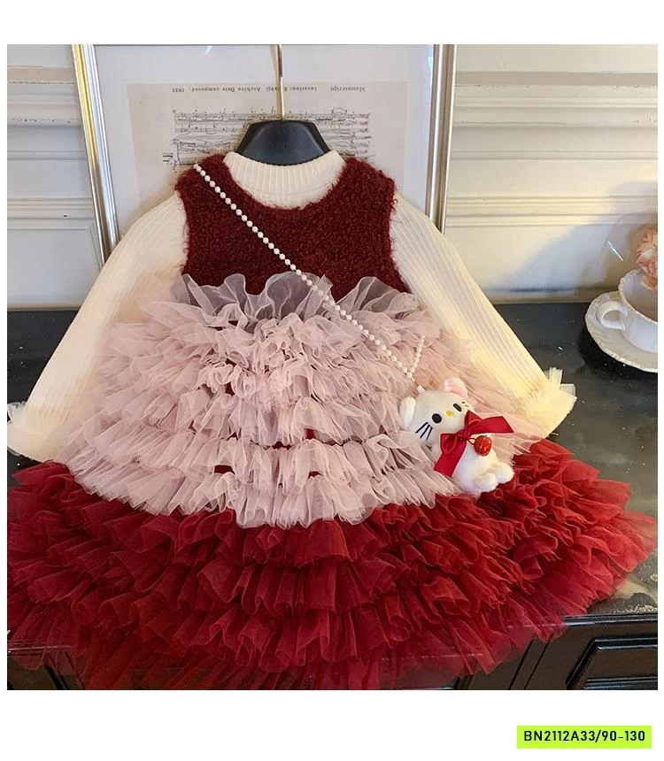 ĐẦM DẠ TUTU LOANG KÈM ÁO LEN BLUETOWN