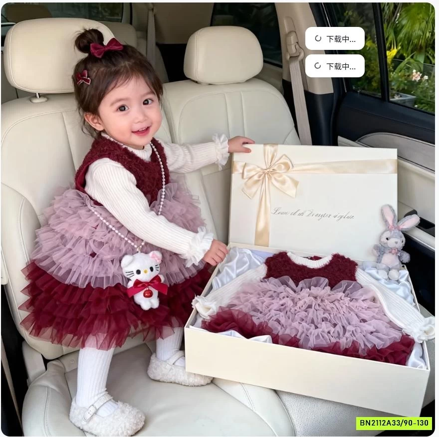 ĐẦM DẠ TUTU LOANG KÈM ÁO LEN BLUETOWN