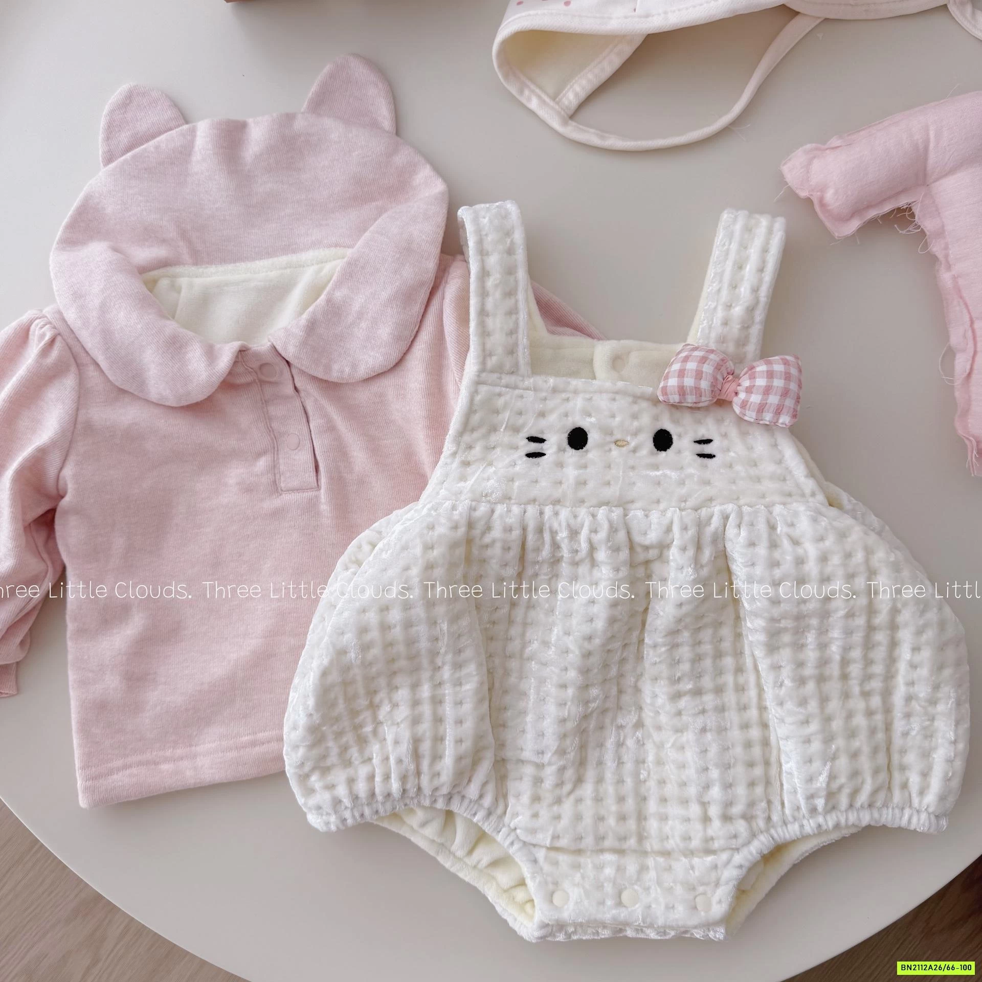 SÉT YẾM THỎ HỒNG LÓT NHUNG