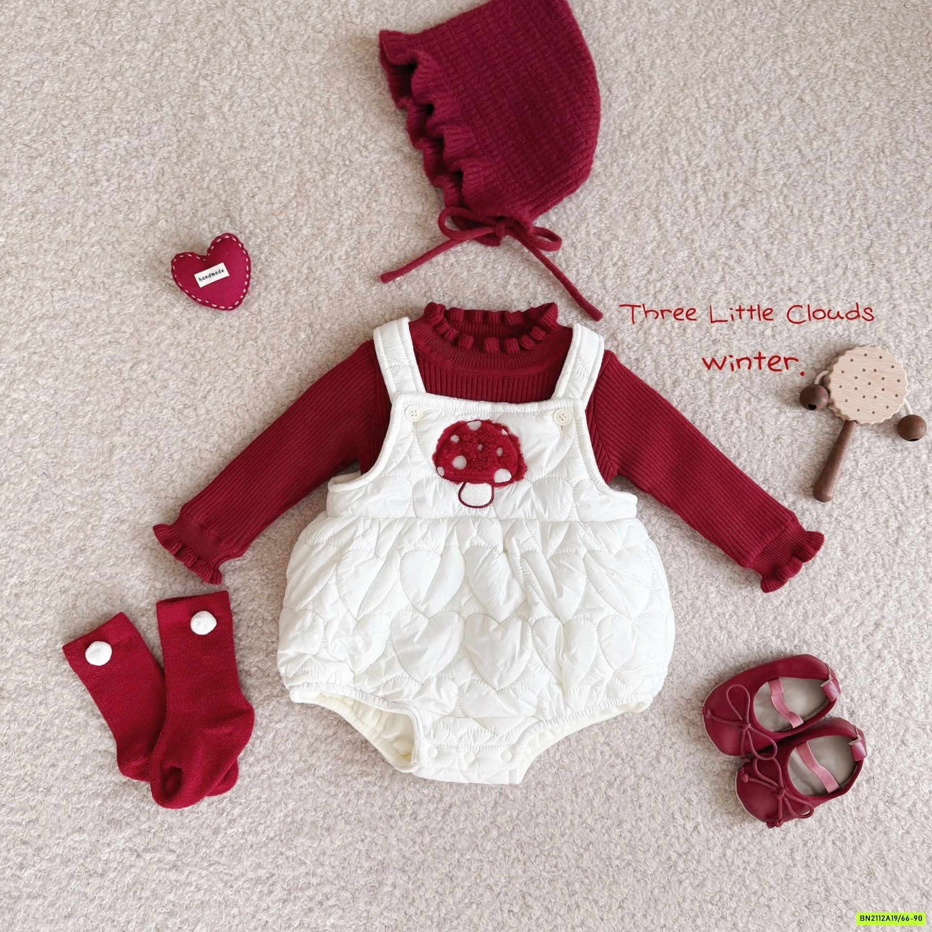 BODY PHAO NẤM MIX ÁO LEN ĐỎ