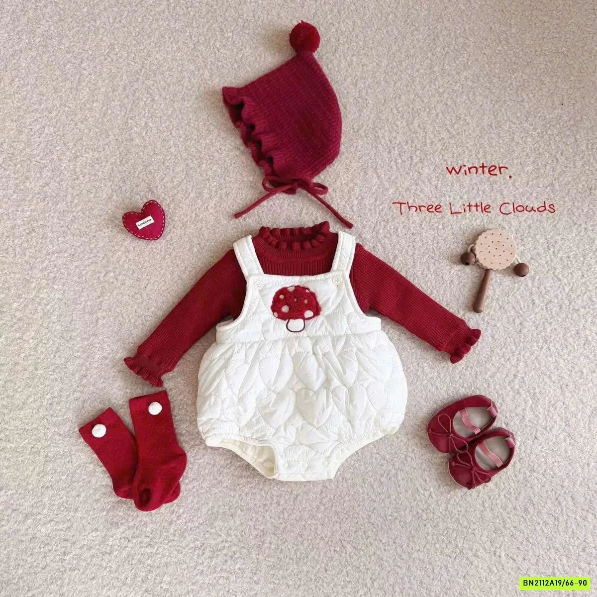 BODY PHAO NẤM MIX ÁO LEN ĐỎ