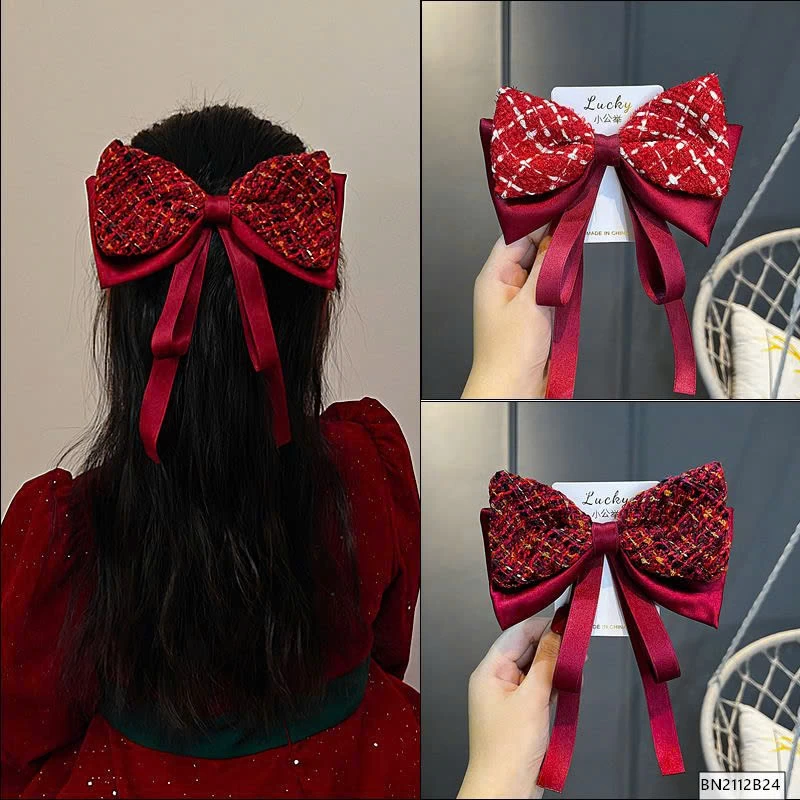 SET 2 KẸP TÓC NƠ ĐỎ