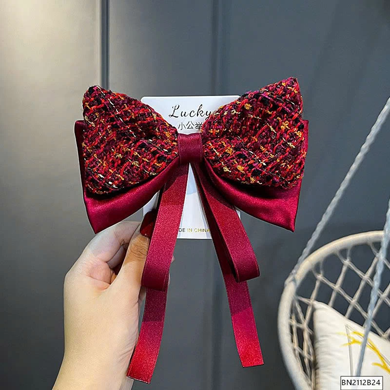 SET 2 KẸP TÓC NƠ ĐỎ