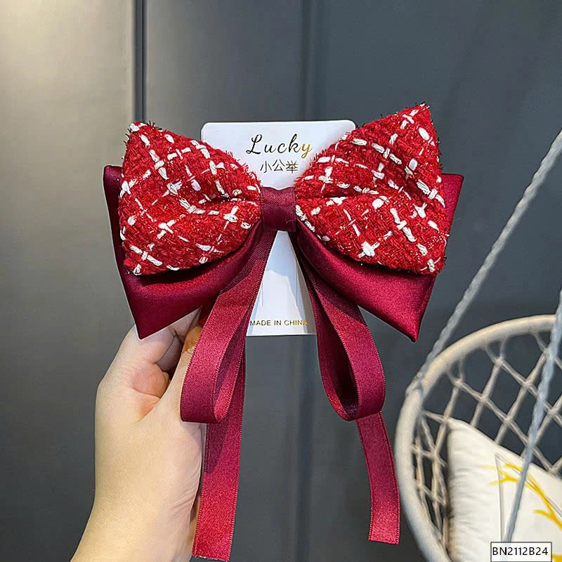 SET 2 KẸP TÓC NƠ ĐỎ